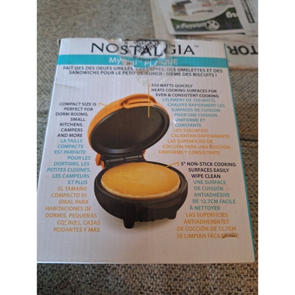 Nostalgia My Mini 5" Non Stick Surface Griddle For Burgers Pancakes Cookies New‎ - Picture 3 of 8